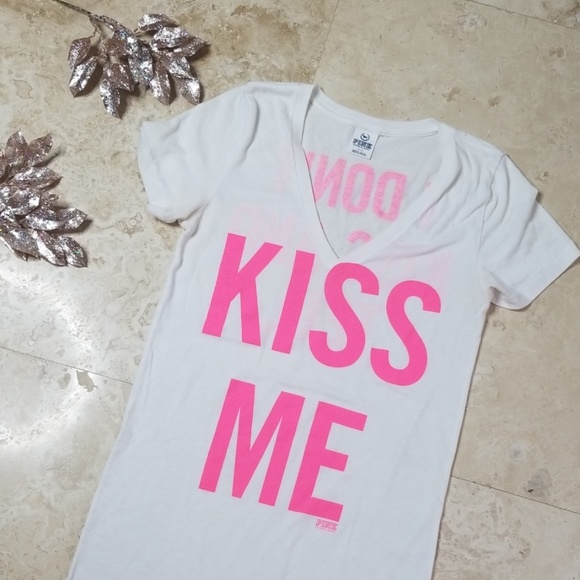 PINK Victoria's Secret Tops - PINK Victoria's Secret "kiss me" Top/3 for $25
